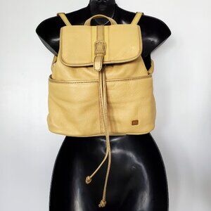 The Sak Yellow Pebble Leather Backpack Purse Cottagecore Urban Chic
